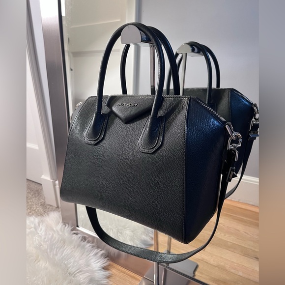 Givenchy Antigona Small Black Grained Leather Bag W/Silver Hardware - Picture 3 of 16